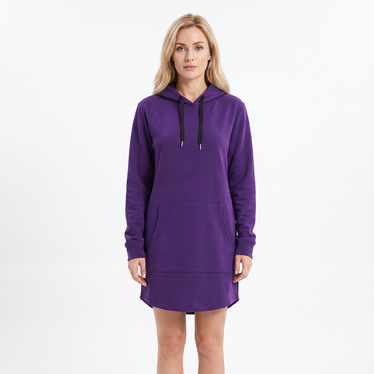 Women's Hoodie Winter Dress Long-Sleeve Fleece Pullover With Pocket