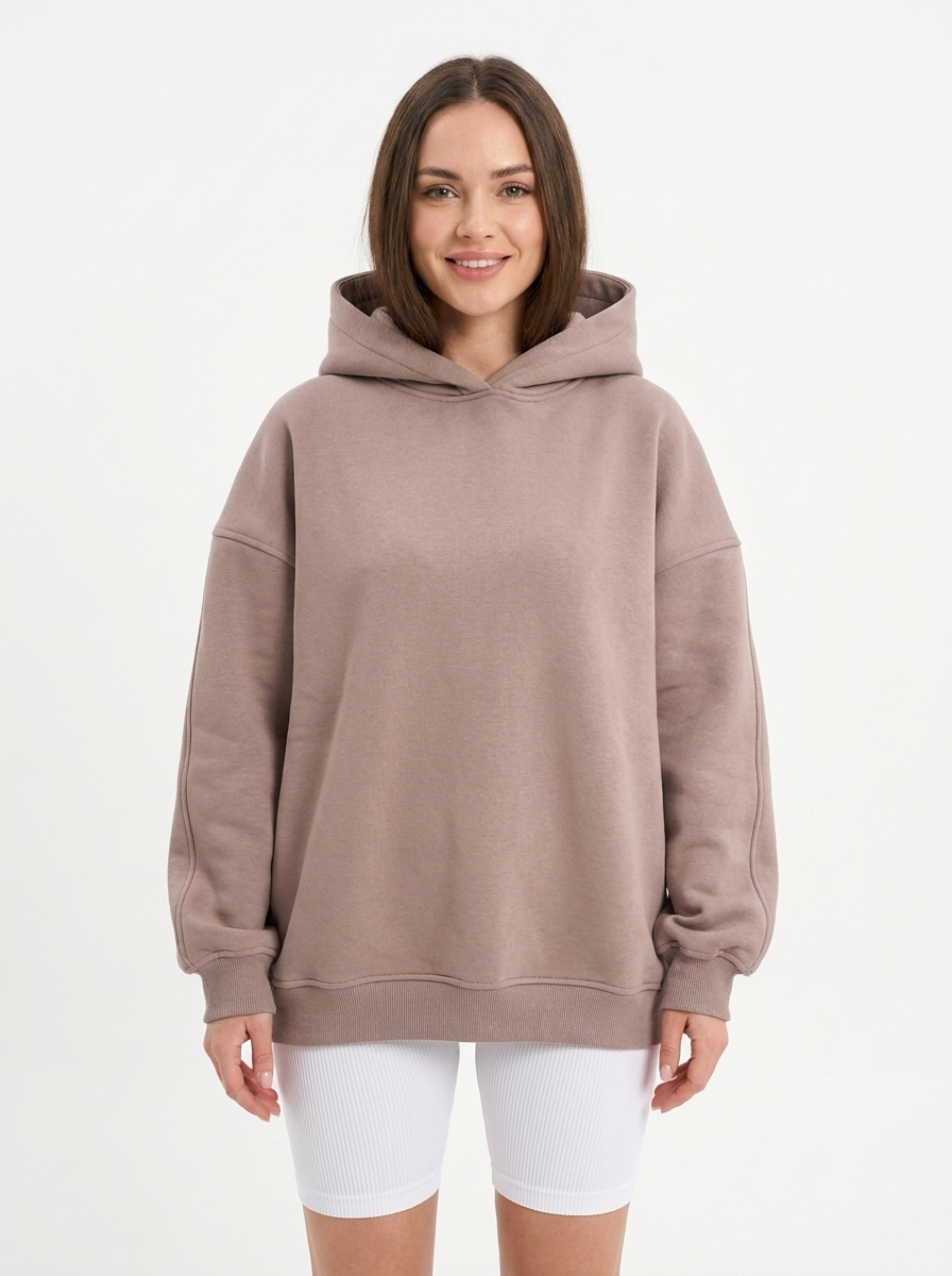 Women's Oversized Winter Hoodie V-Neck Collar Fleece Pullover