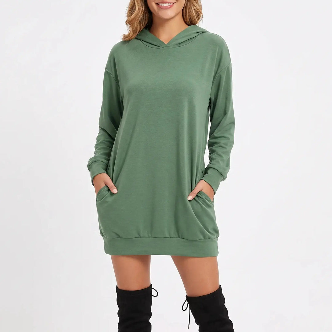 Women's Hoodie Dress Pullover Winter Sweatshirt with Pockets Oxford and Hill