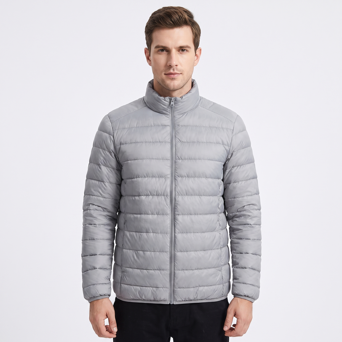Men's Lightweight Puffer Jacket Packable Zip-Up Winter Coat