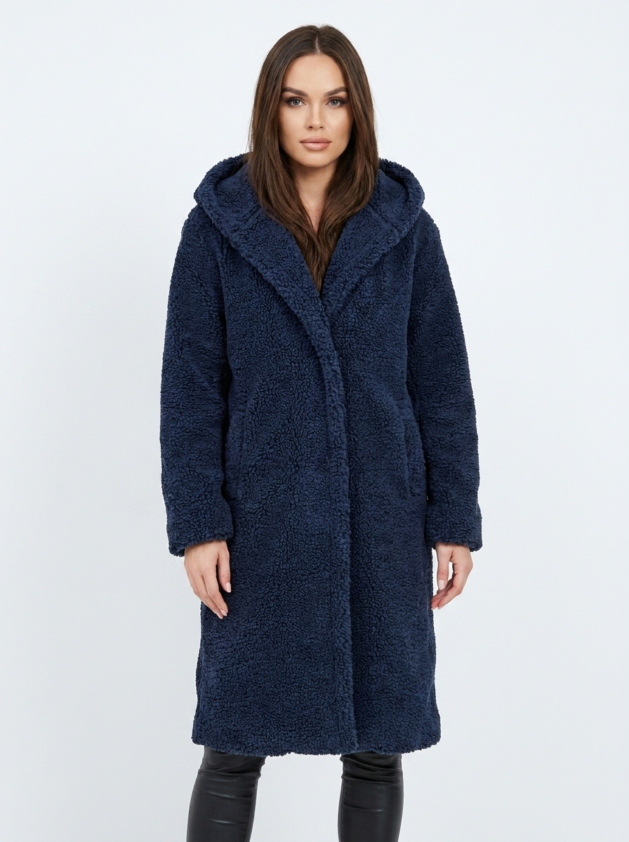 Women's Long Teddy Coat Hooded Sherpa Oversized Overcoat