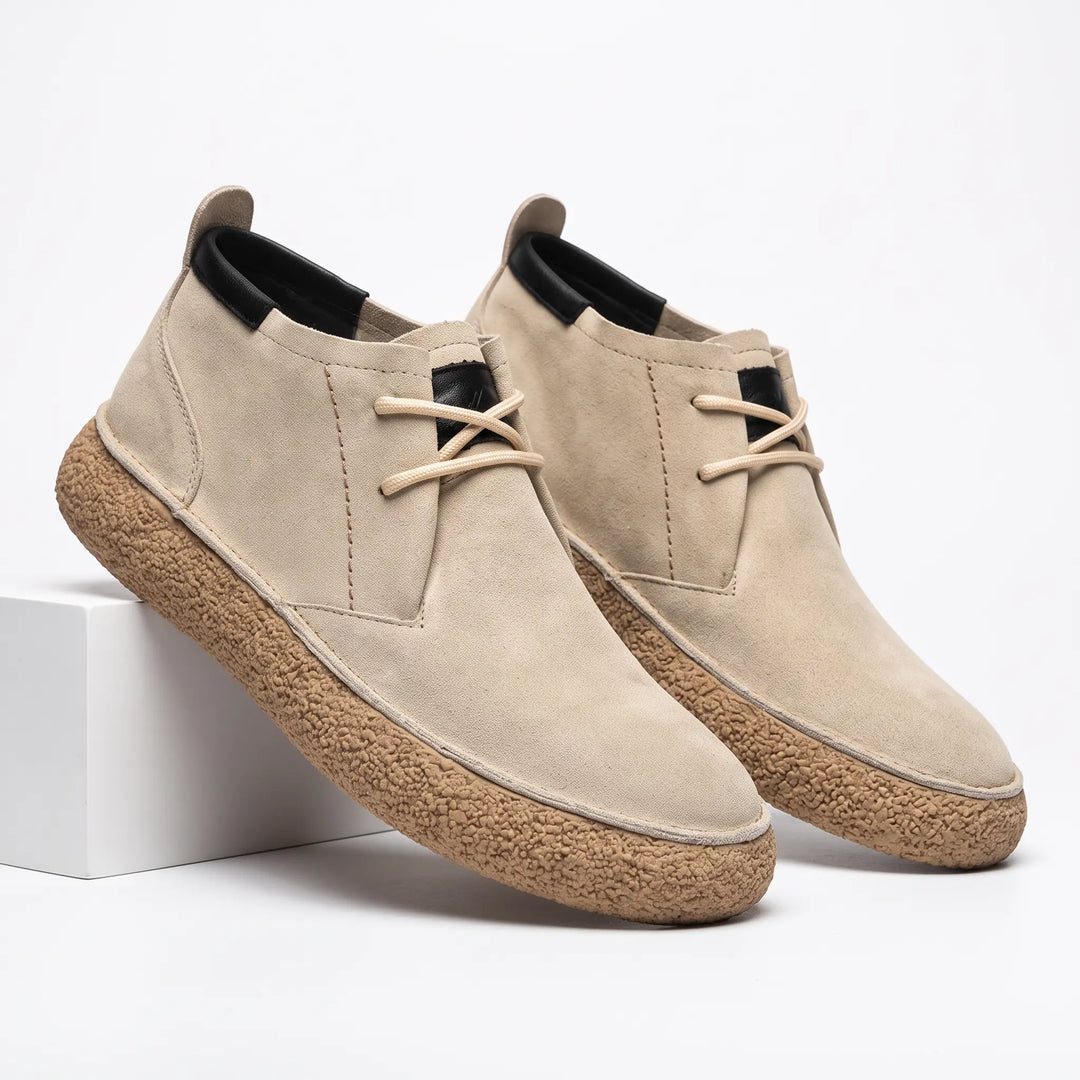 Men's Chukka Boots - Suede-Look Casual Ankle Boots with Cushioned Sole & Grip Outsole Oxford and Hill