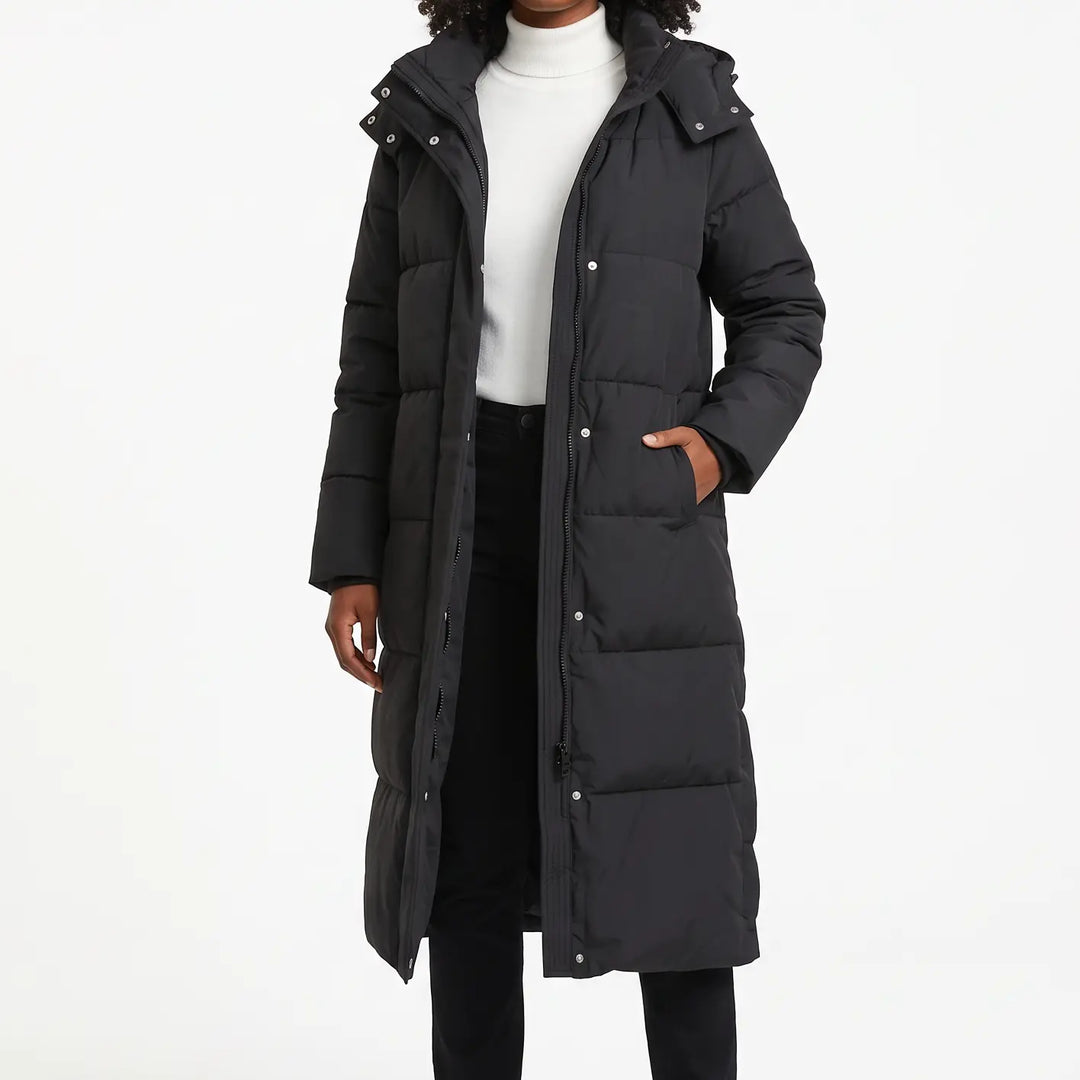 Women's Loose Thickened Long Cotton Oversized Puffer Winter Coat Oxford and Hill