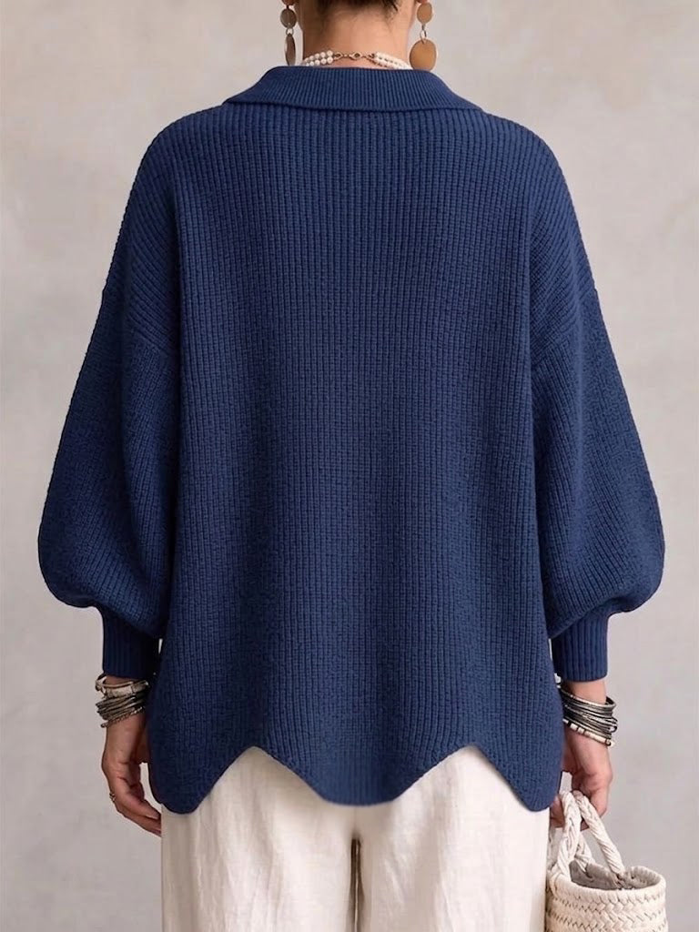 Women's Heavyweight Oversized Collared Cardigan
