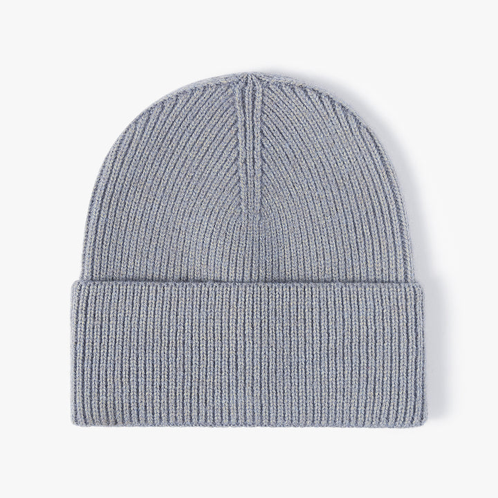 Ribbed Knit Cuffed Beanie – Soft &amp; Warm