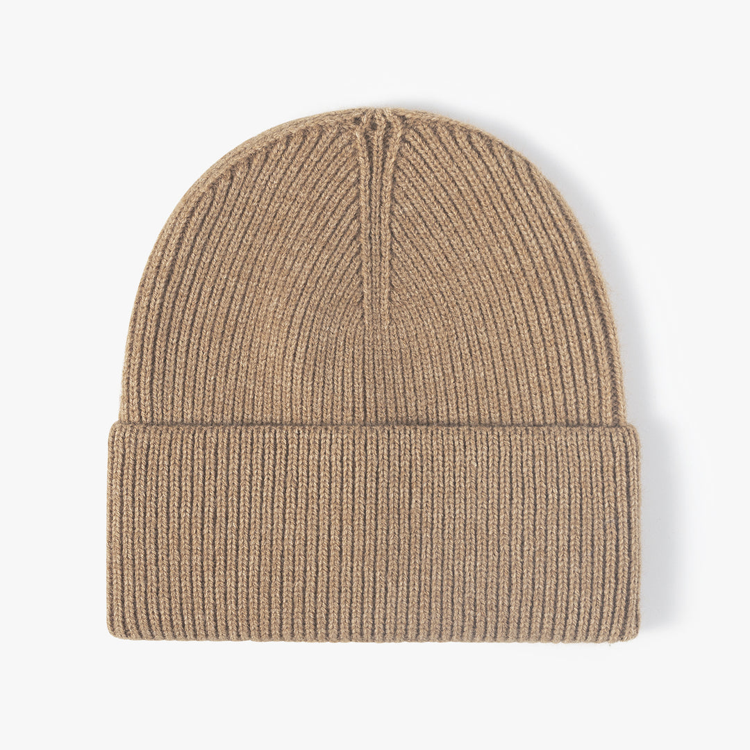 Ribbed Knit Cuffed Beanie – Soft &amp; Warm