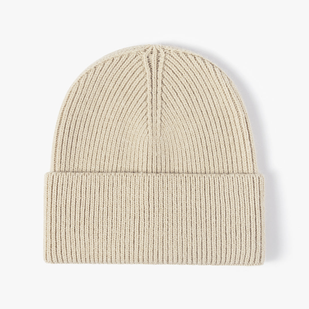 Ribbed Knit Cuffed Beanie – Soft &amp; Warm
