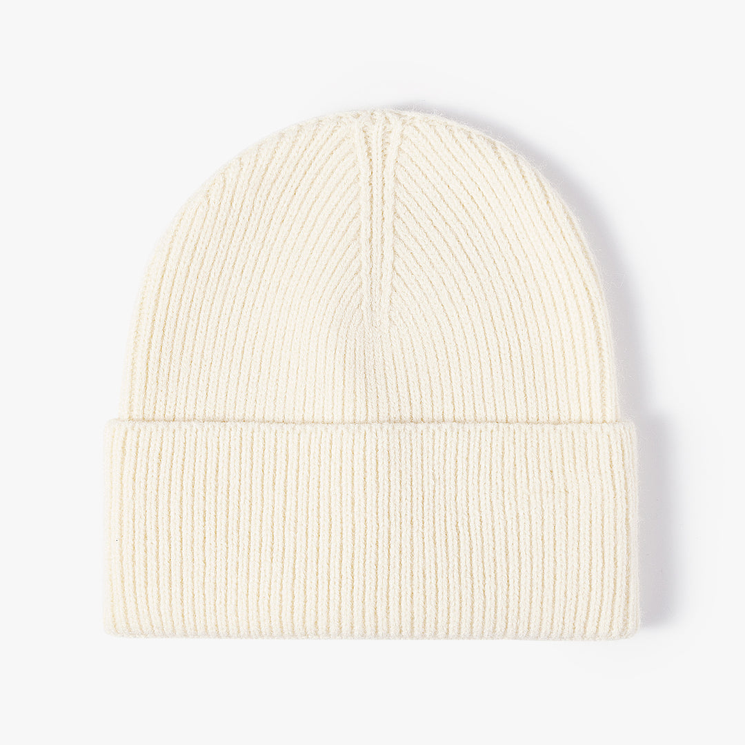 Ribbed Knit Cuffed Beanie – Soft &amp; Warm