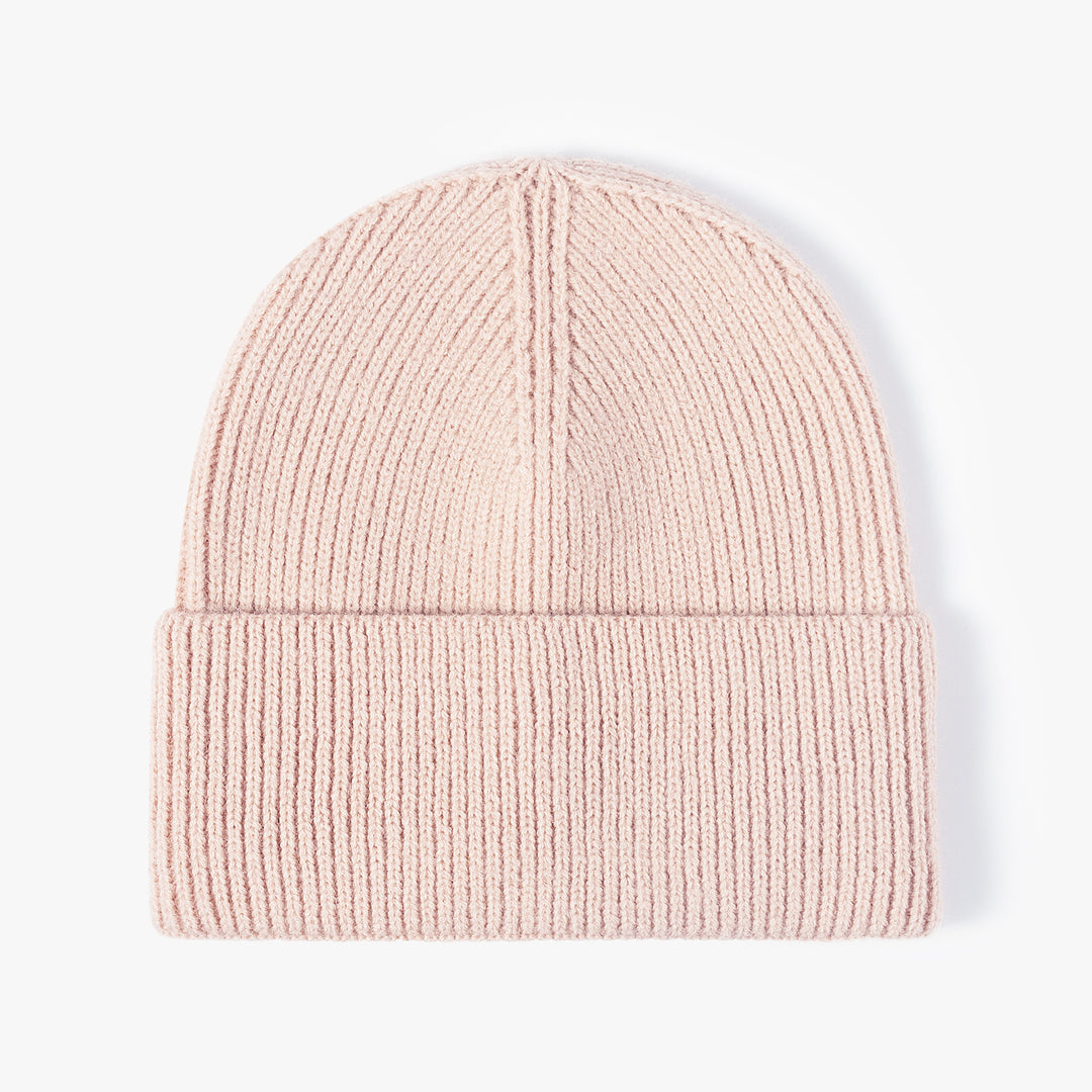 Ribbed Knit Cuffed Beanie – Soft &amp; Warm