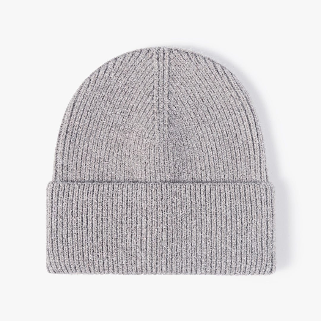 Ribbed Knit Cuffed Beanie – Soft &amp; Warm