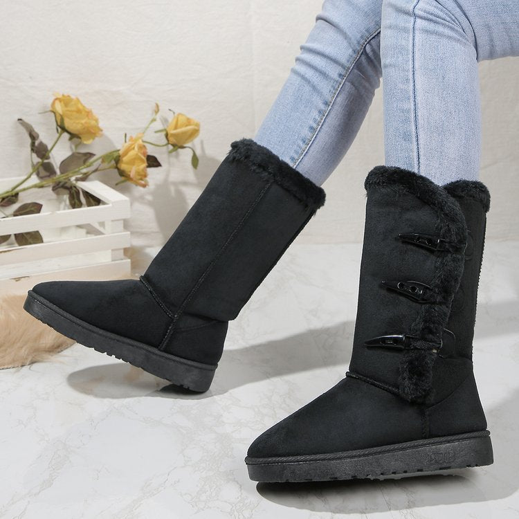 Women's Faux-Fur Lined Long Barrel Insulated Snow Winter Boots