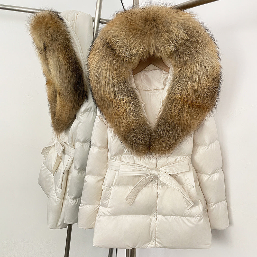 Fox Fur Collar Down Jacket