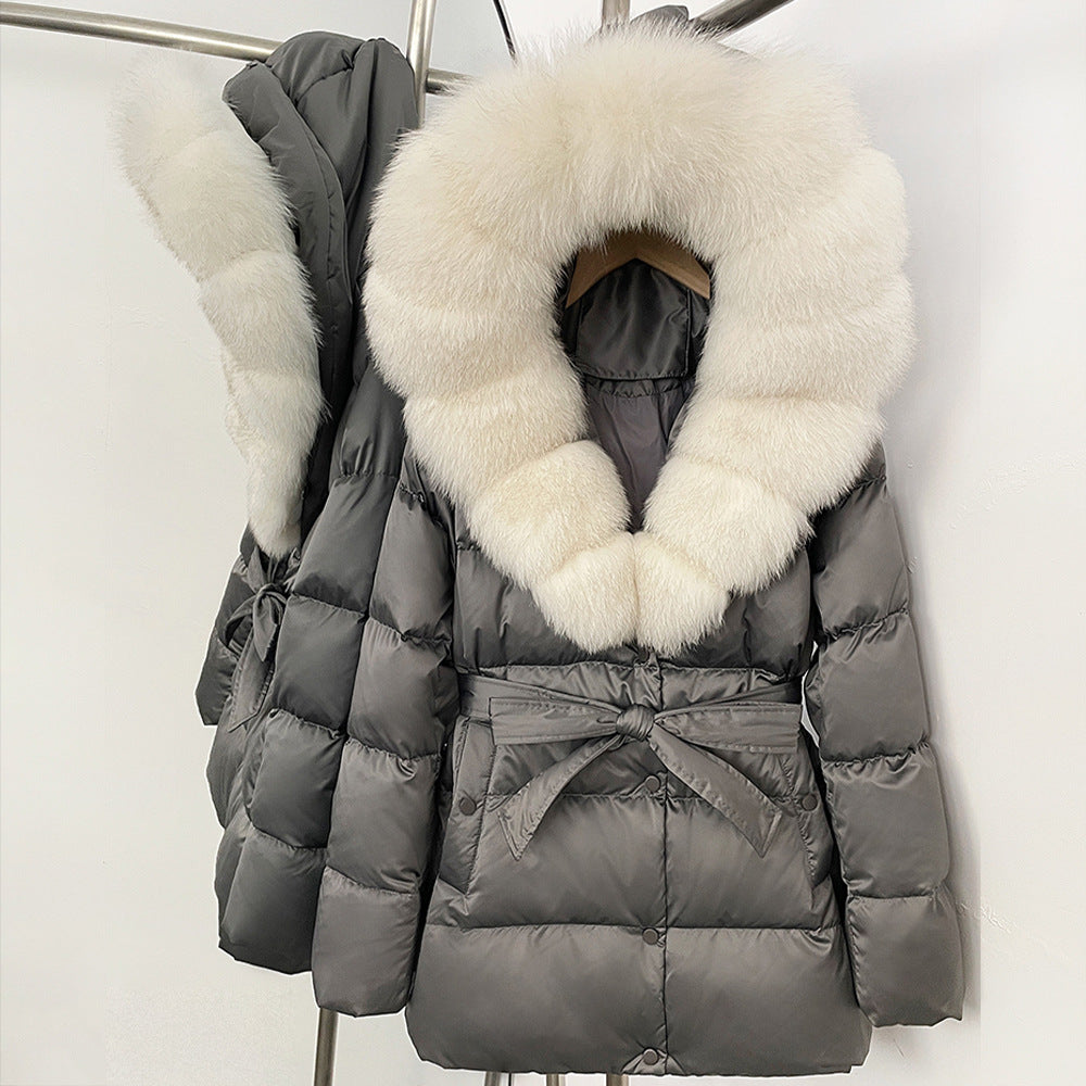 Fox Fur Collar Down Jacket