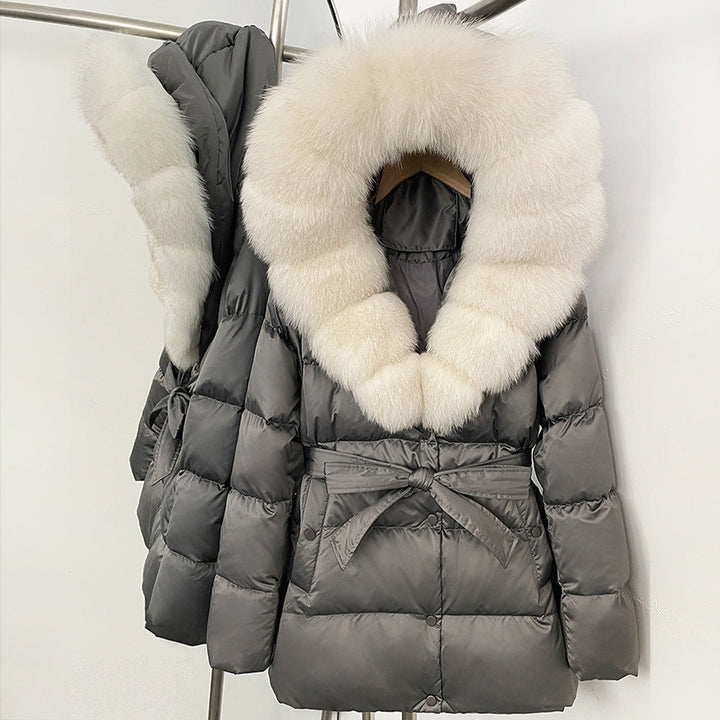 Fox Fur Collar Down Jacket