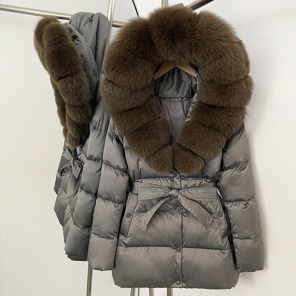 Fox Fur Collar Down Jacket
