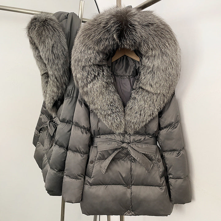 Fox Fur Collar Down Jacket