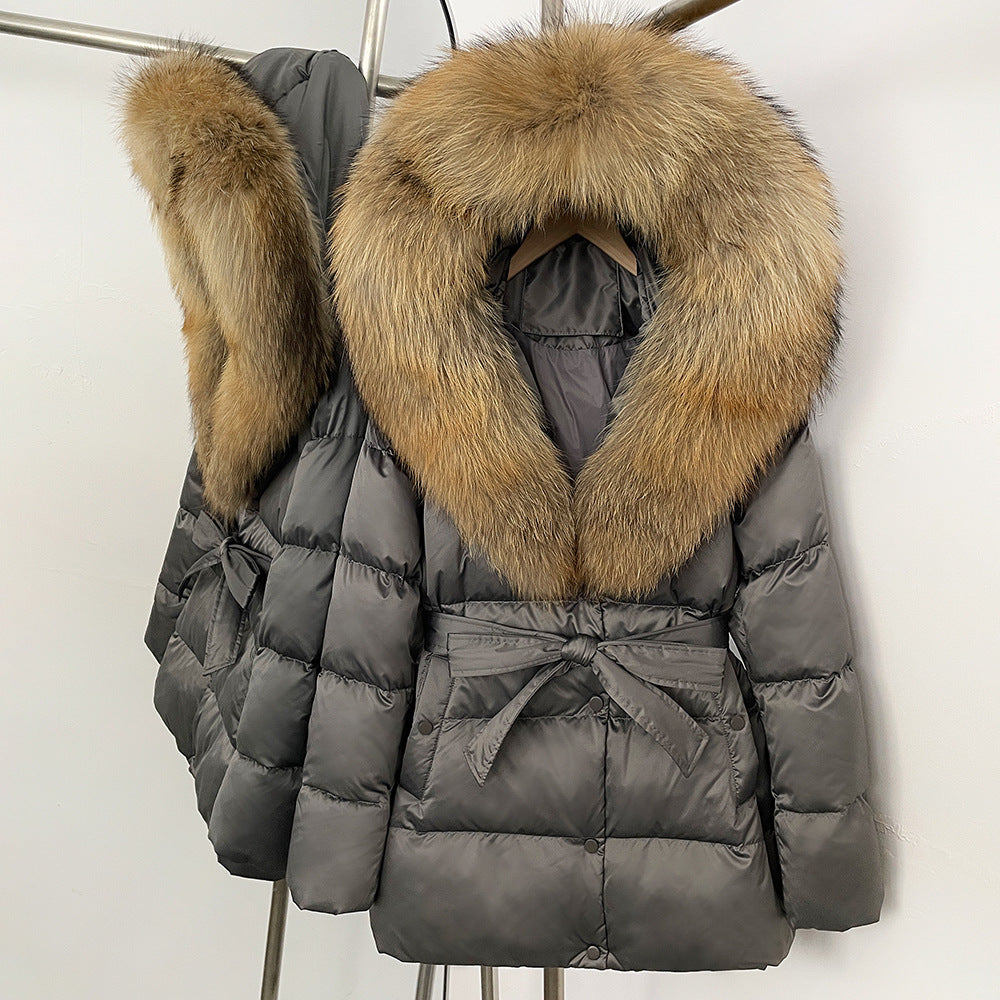 Fox Fur Collar Down Jacket