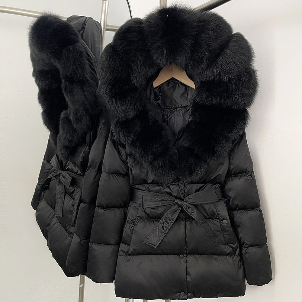 Fox Fur Collar Down Jacket