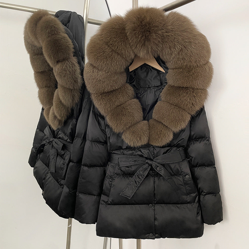 Fox Fur Collar Down Jacket