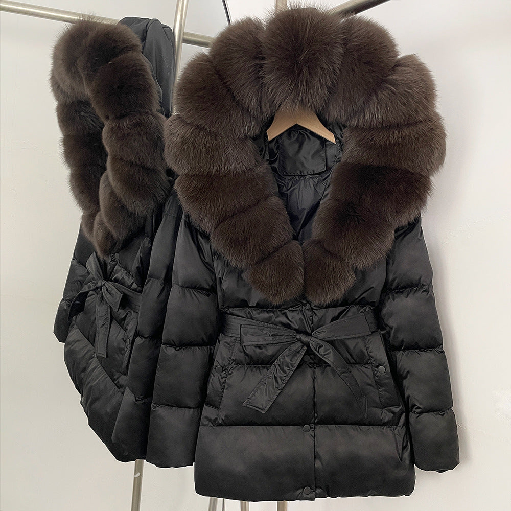 Fox Fur Collar Down Jacket