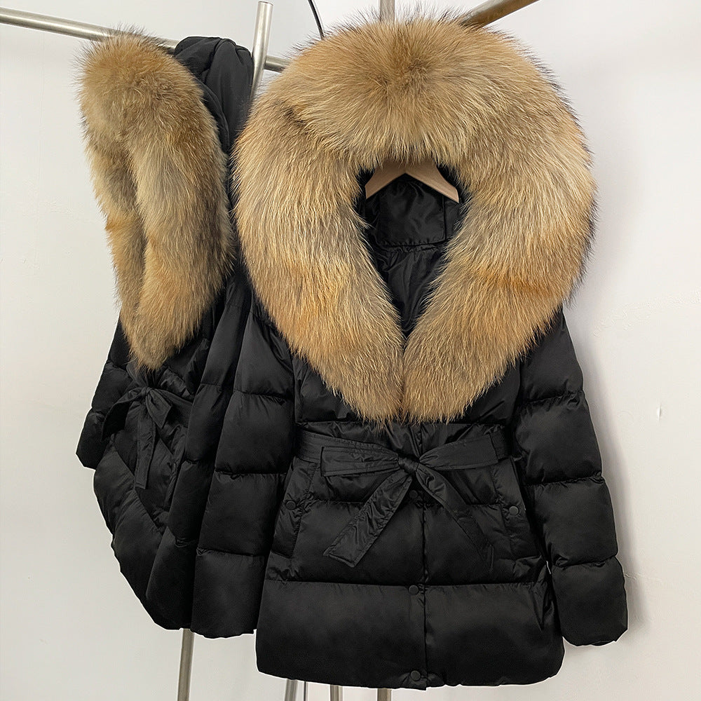 Fox Fur Collar Down Jacket