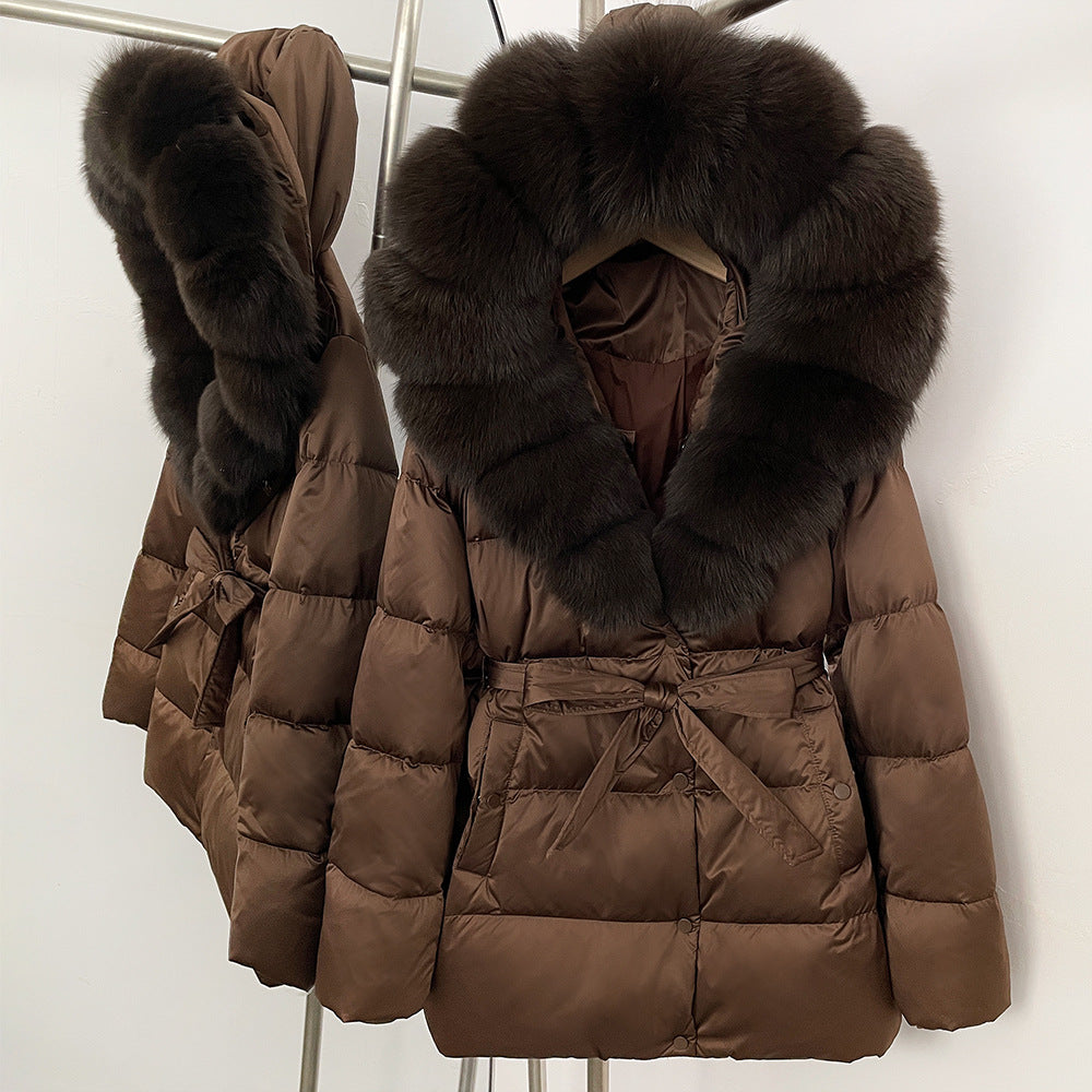 Fox Fur Collar Down Jacket