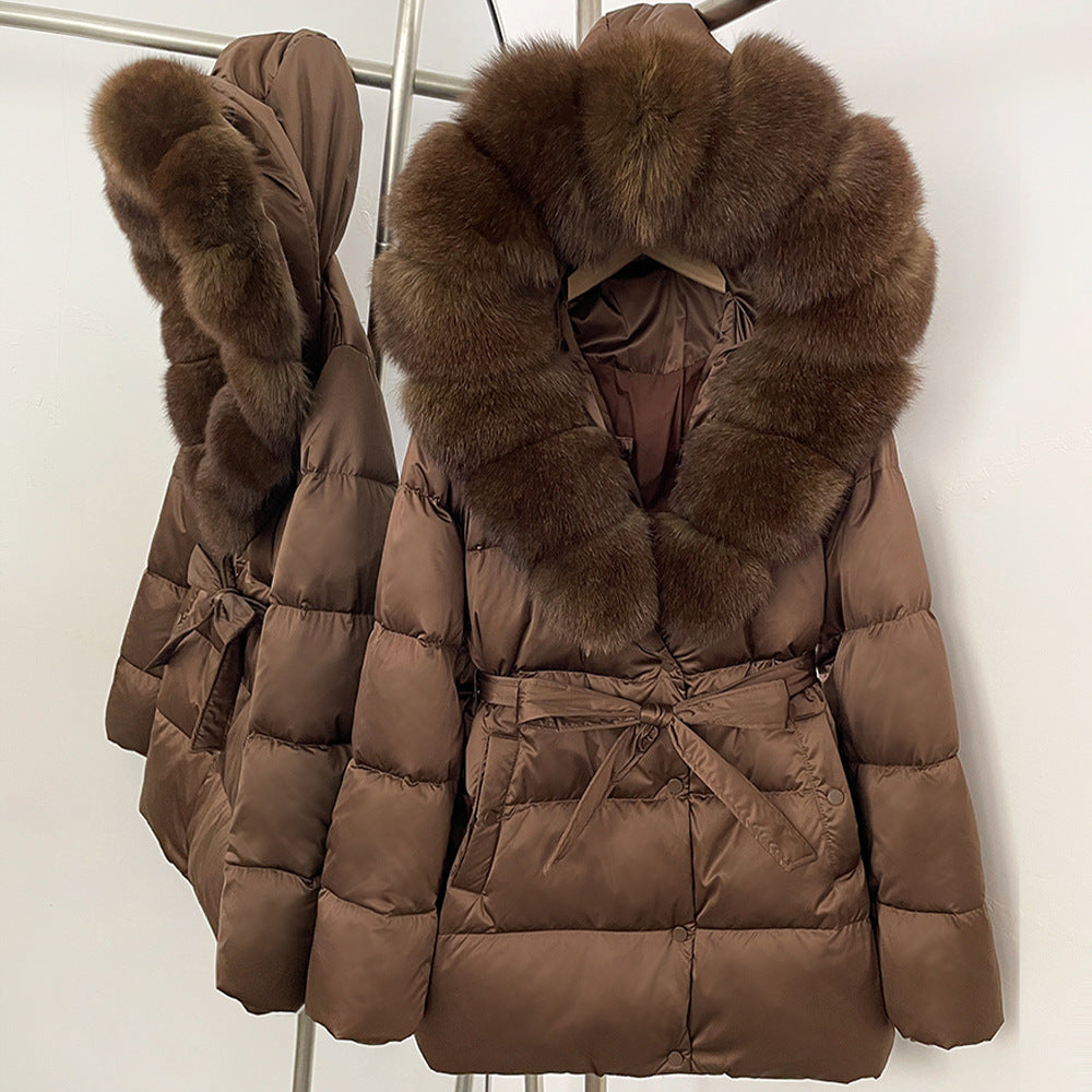 Fox Fur Collar Down Jacket
