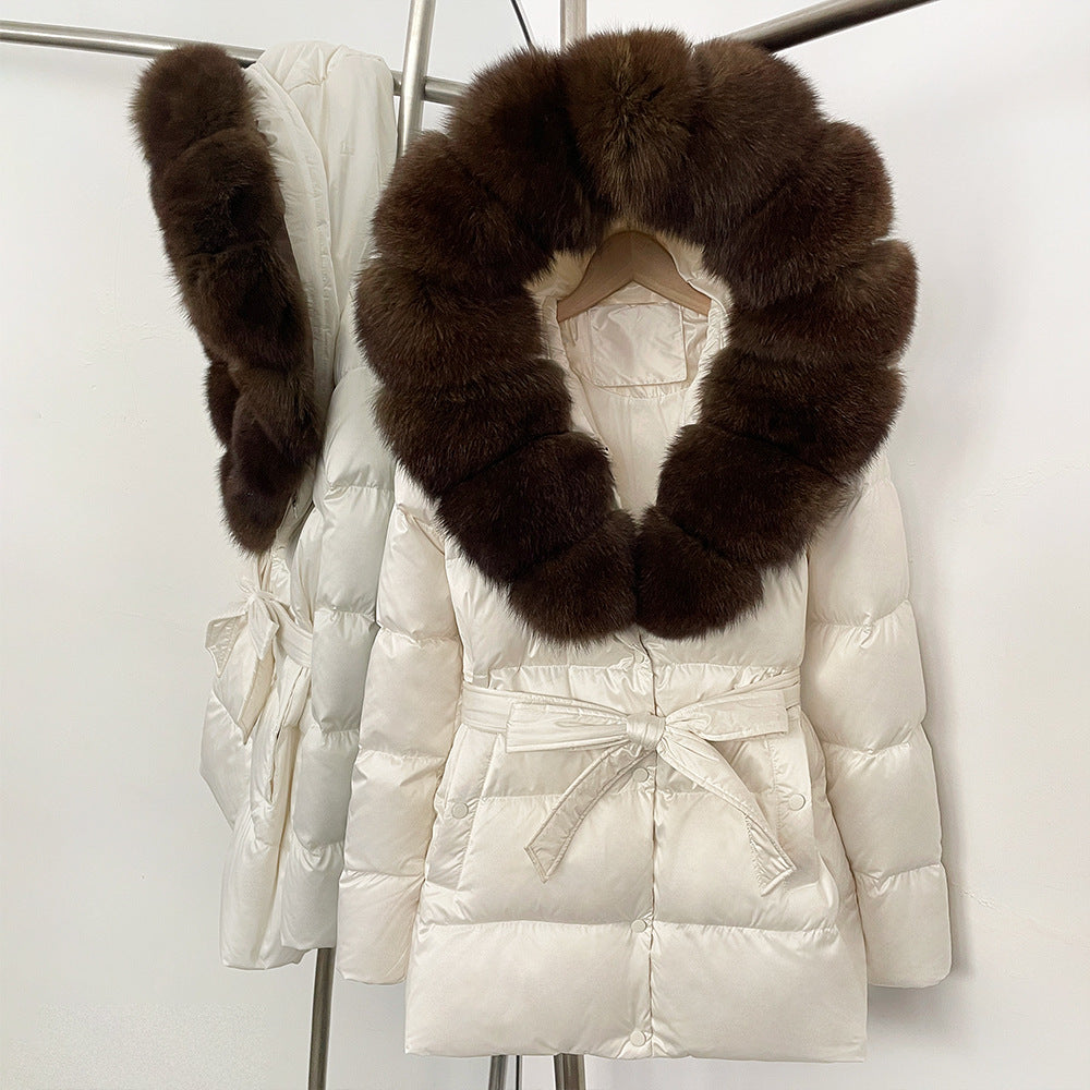 Fox Fur Collar Down Jacket