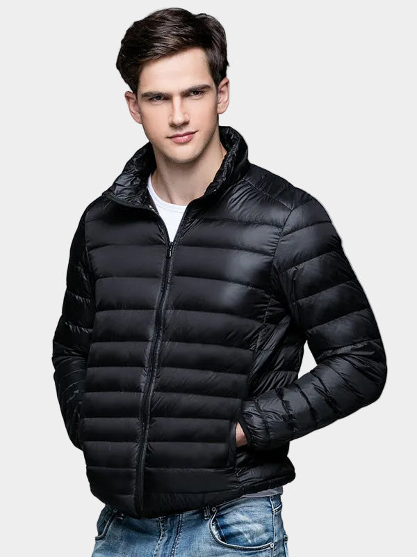 Men's Lightweight Puffer Jacket Packable Zip-Up Winter Coat