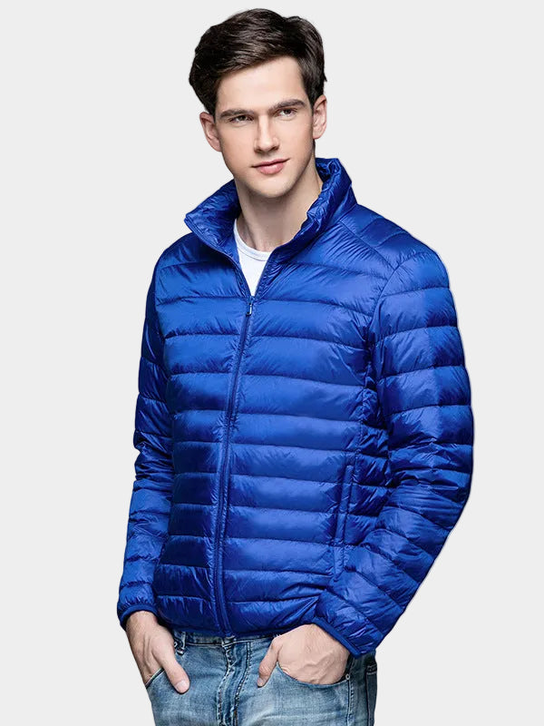 Men's Lightweight Puffer Jacket Packable Zip-Up Winter Coat