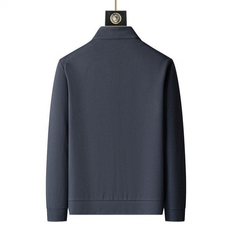 Men's Textured Slim-Fit Full-Zip Tracksuit and Joggers Winter Set