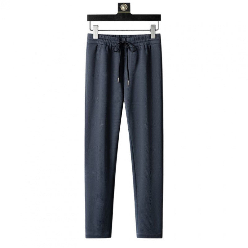 Men's Textured Slim-Fit Full-Zip Tracksuit and Joggers Winter Set