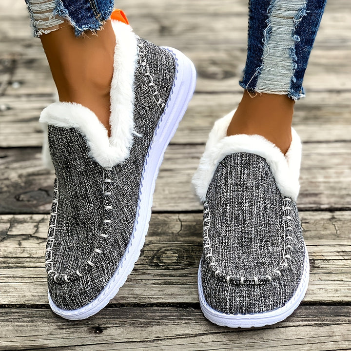 Fleece Lined Slip-On Winter Sneakers