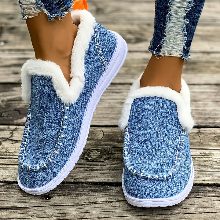 Fleece Lined Slip-On Winter Sneakers