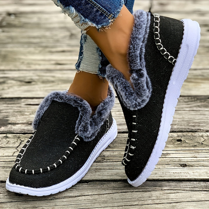 Fleece Lined Slip-On Winter Sneakers