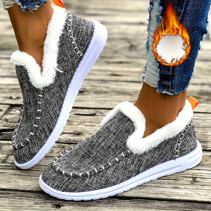 Fleece Lined Slip-On Winter Sneakers