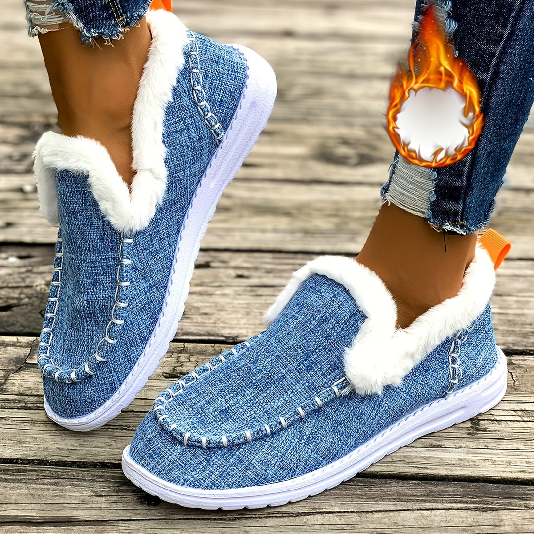 Fleece Lined Slip-On Winter Sneakers