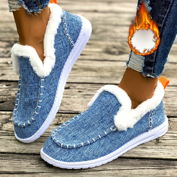 Fleece Lined Slip-On Winter Sneakers