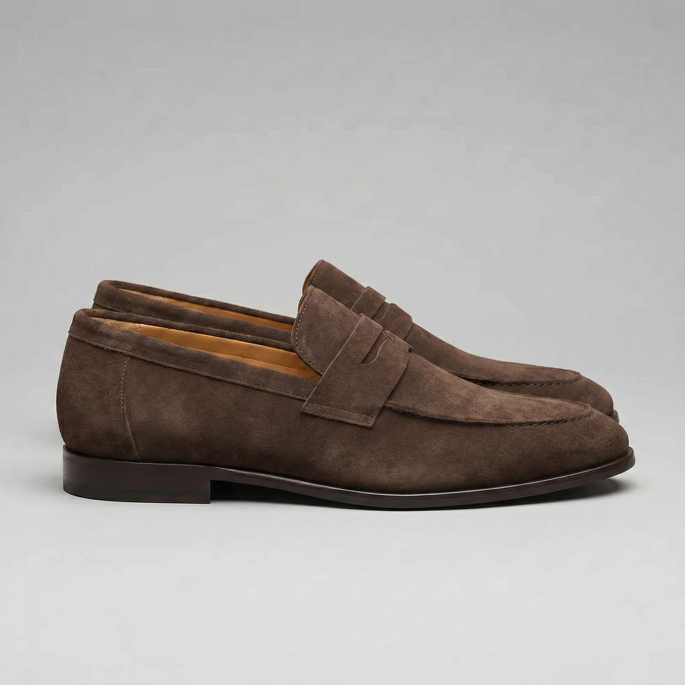 Men's Faux Suede Penny Loafers