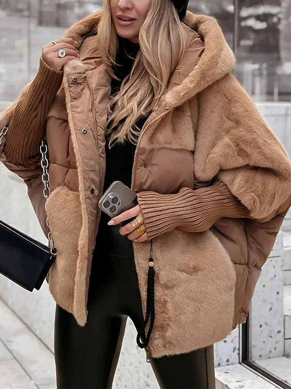 Hooded Quilted Water Repellent Coat
