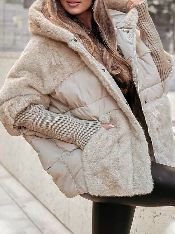 Hooded Quilted Water Repellent Coat