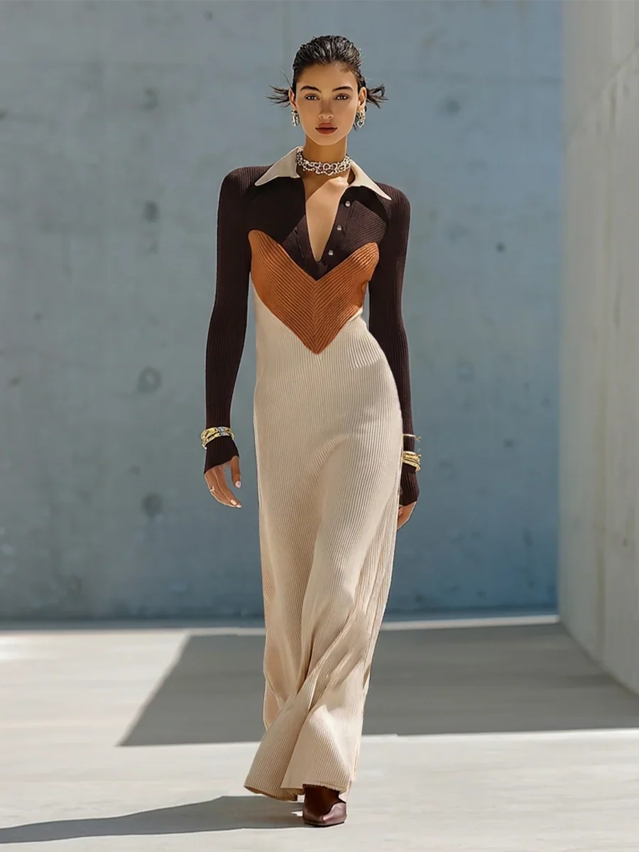 Women's Sweater Maxi Dress - view 2
