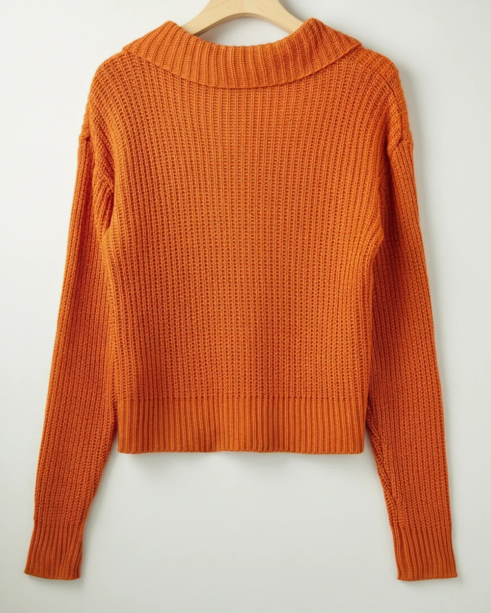 Women's Cropped Collared Knit Cardigan